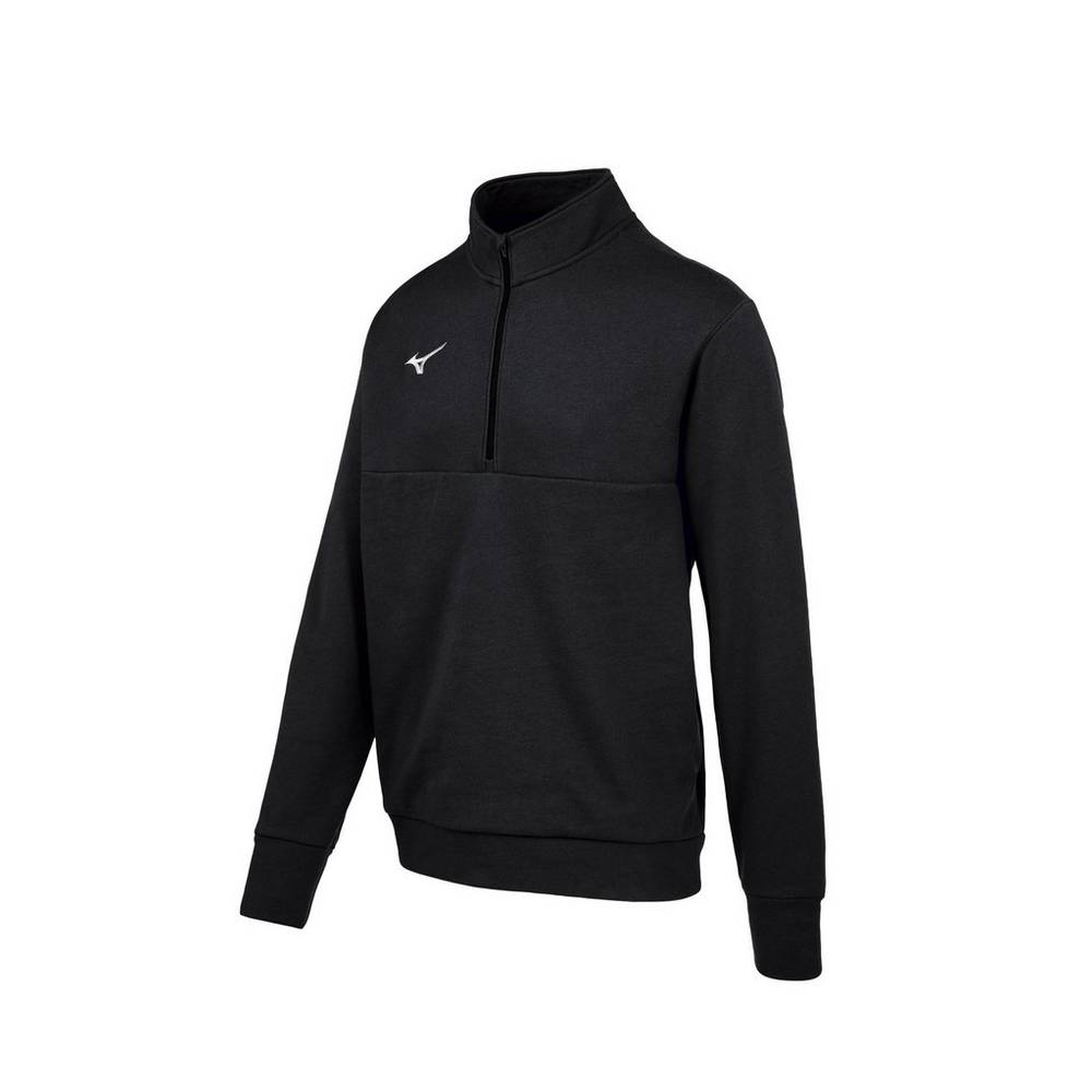 Panske Pulóver Mizuno MZ1 1/4 Zip Fleece Čierne Vypredaj QCMJ67513